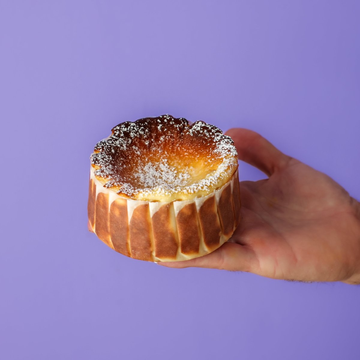4" Vanilla Bean Basque Cheesecake | dbakers Sweet Studio
