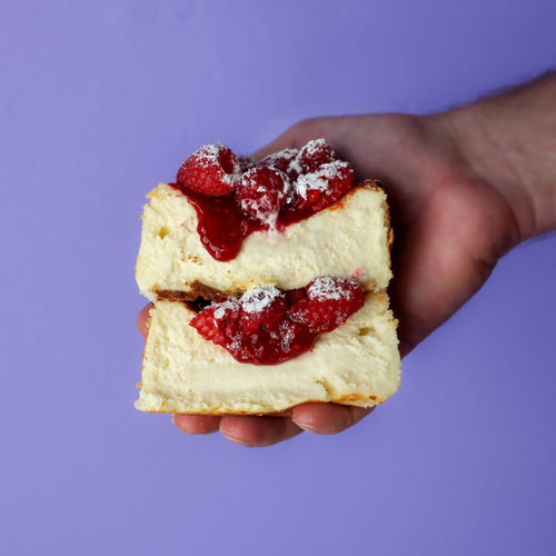 4" Vanilla Raspberry Basque Cheesecake | dbakers Sweet Studio