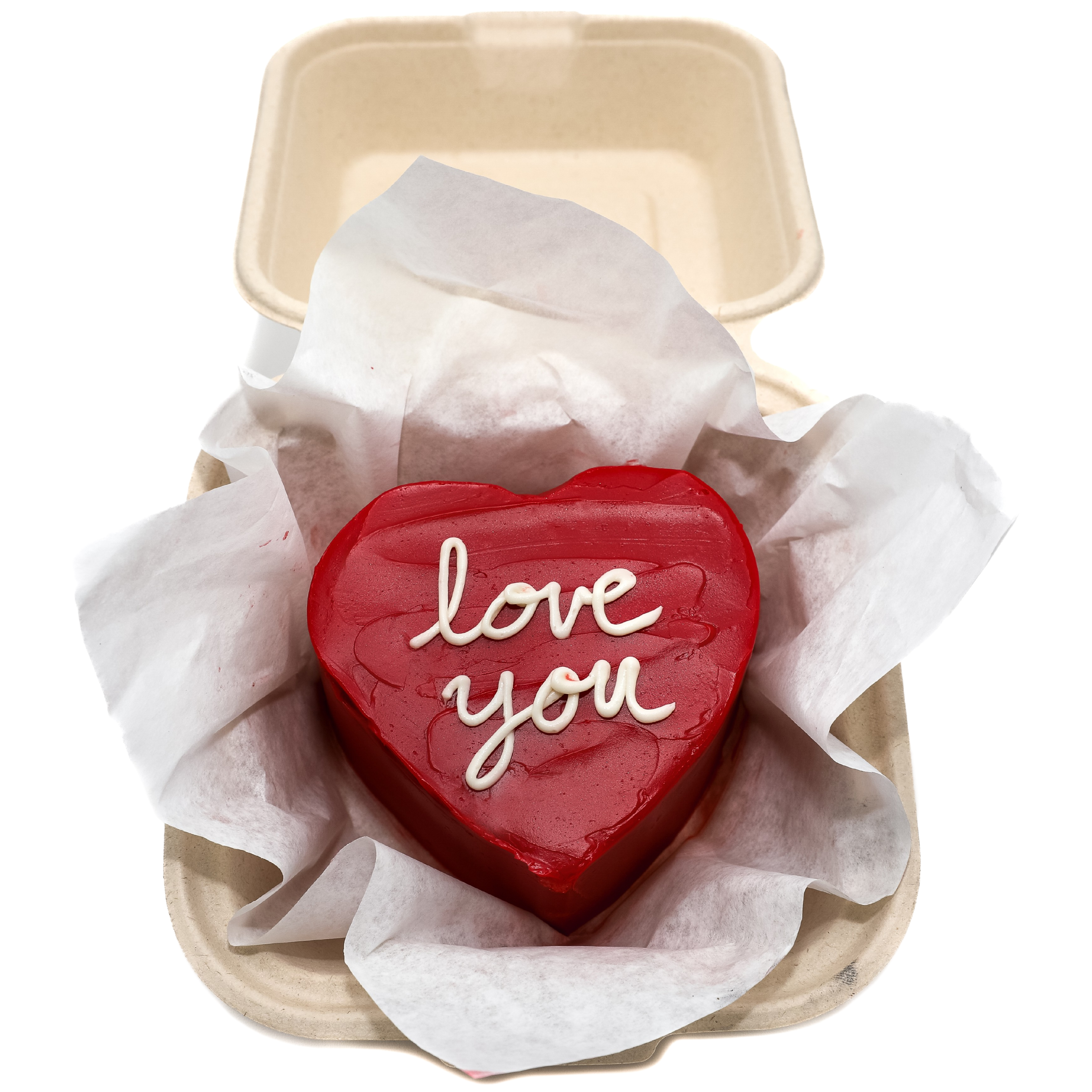 Red Valentines Heart Bento Box Cake