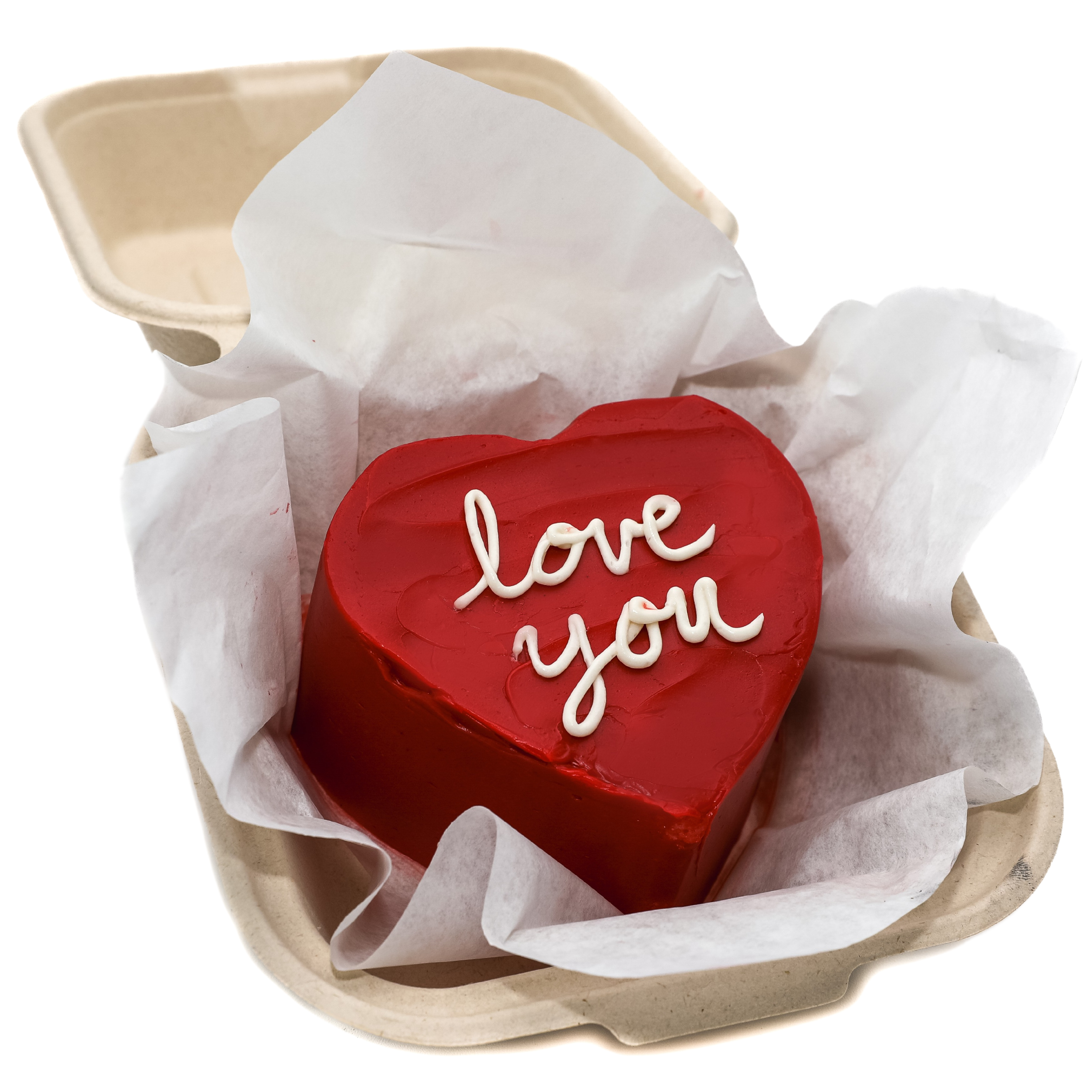 Red Valentines Heart Bento Box Cake