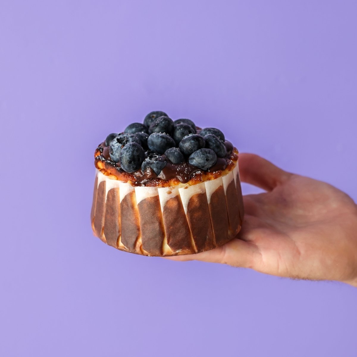 4" Nutella Basque Cheesecake with Berries  | dbakers Sweet Studio