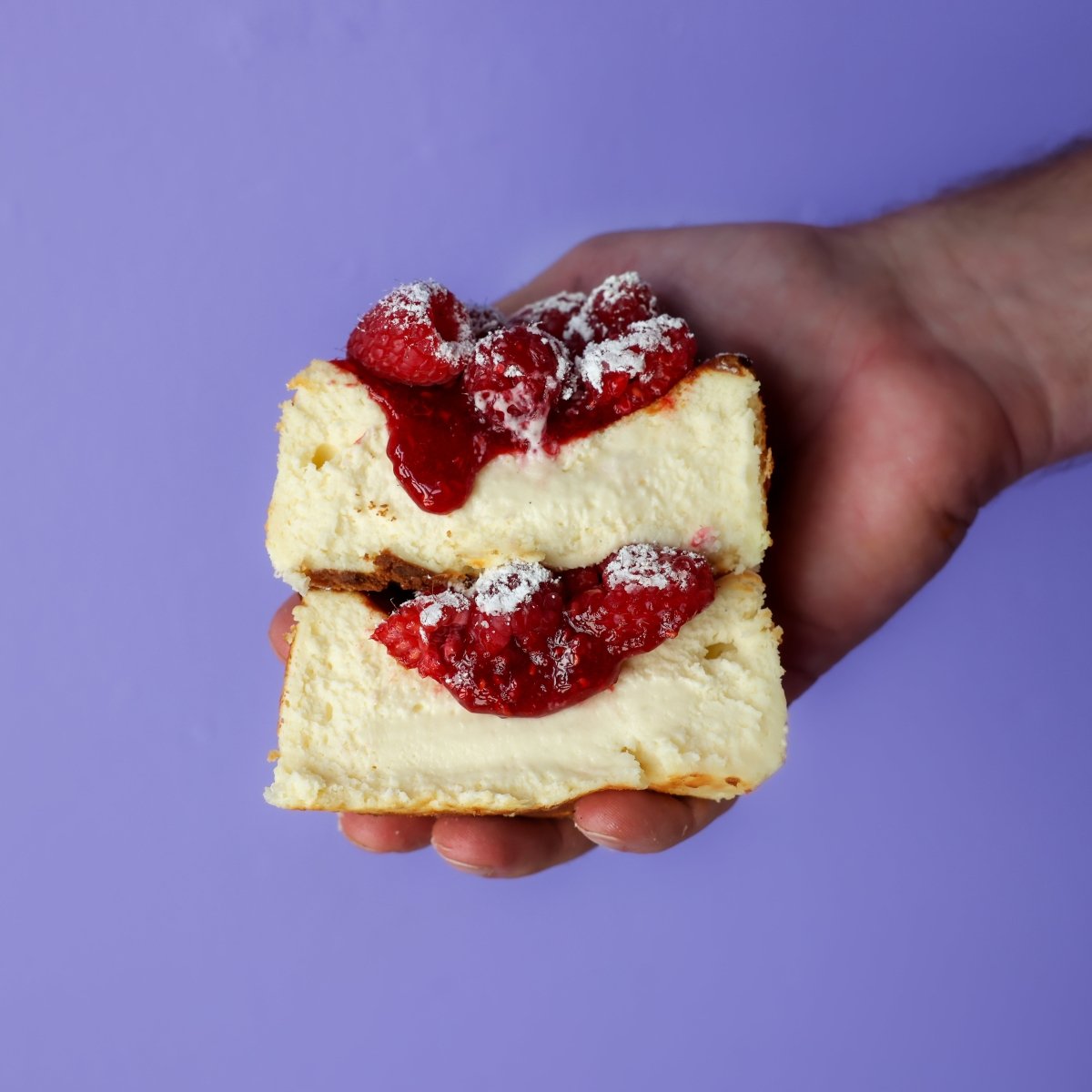 4" Vanilla Raspberry Basque Cheesecake  | dbakers Sweet Studio