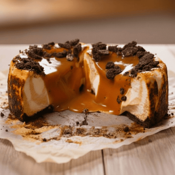 6" Pumpkin Salted Caramel Oreo Basque Cheesecake - dbakers Miami