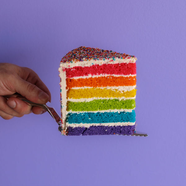 Rainbow Cake Slice