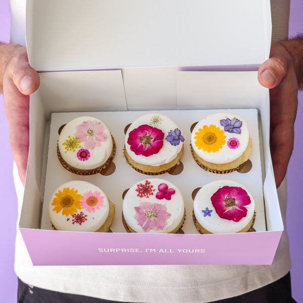 Pressed Flower Cupcakes