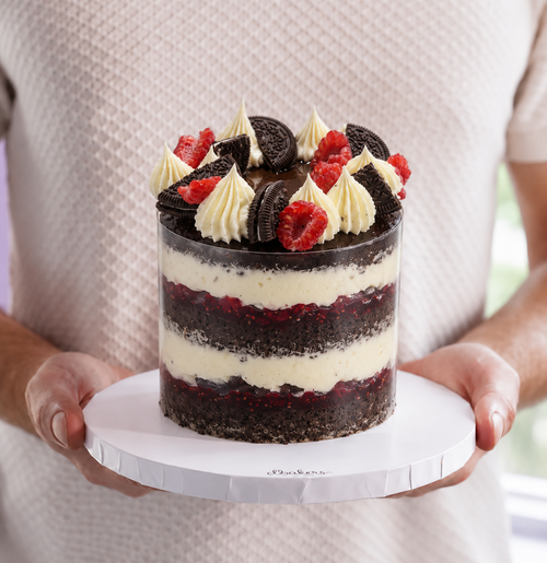White Chocolate Raspberry Oreo Cake