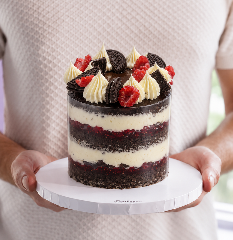 White Chocolate Raspberry Oreo Cake