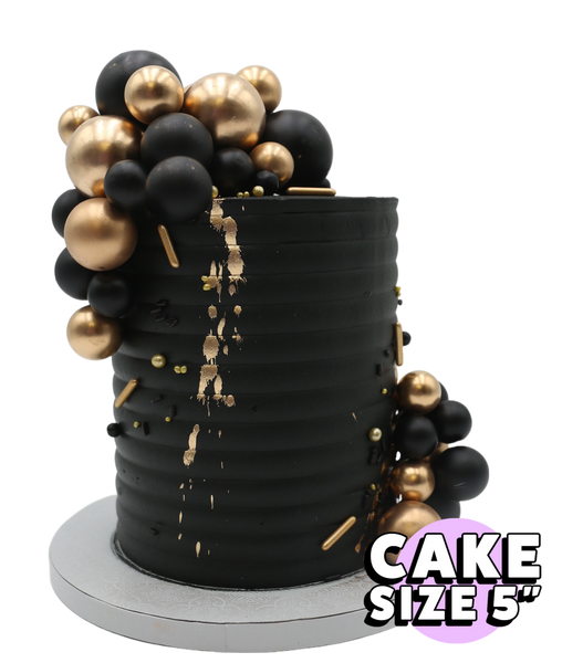 Black and Gold New Year's Cake