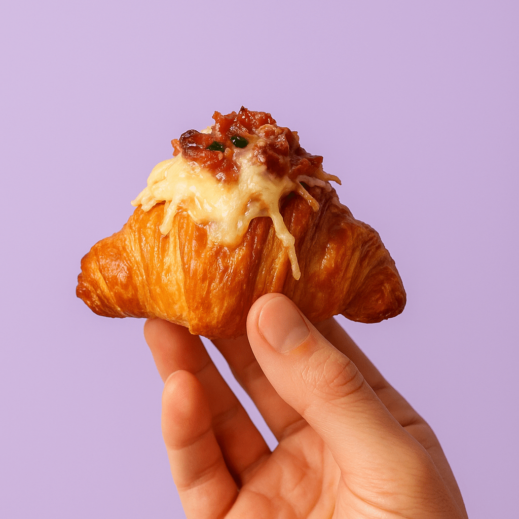 Bacon & Swiss Mini Croissant (Box of 6) - dbakers Miami