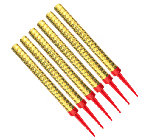 Bag of 6 Gold Cake Sparklers: Illuminate Your Celebrations!  | dbakers Sweet Studio