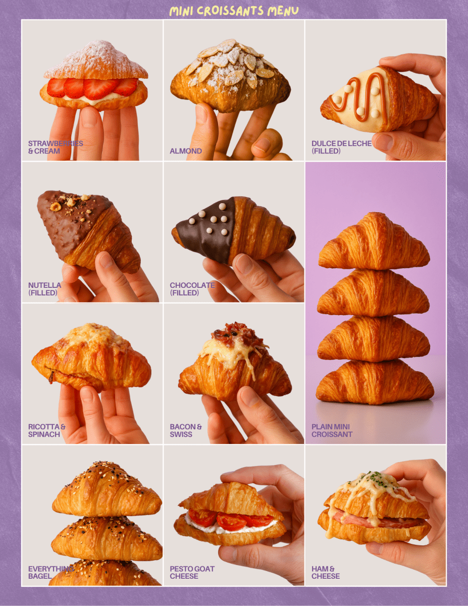 Box of 12 Mini Croissants  | dbakers Sweet Studio