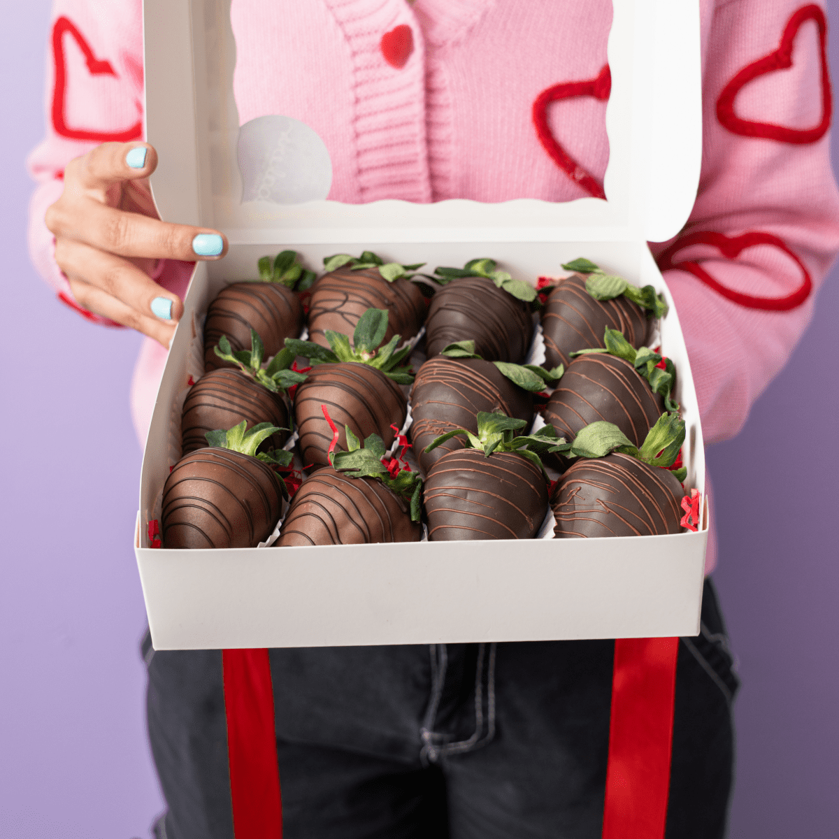 Chocolate Kissed Gourmet Strawberries - dbakers Miami