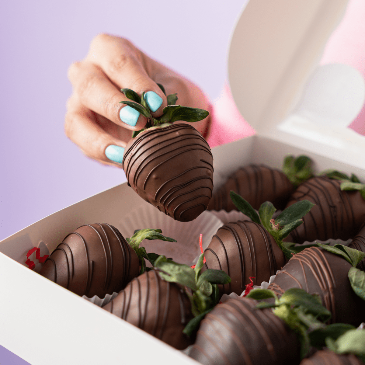 Chocolate Kissed Gourmet Strawberries - dbakers Miami