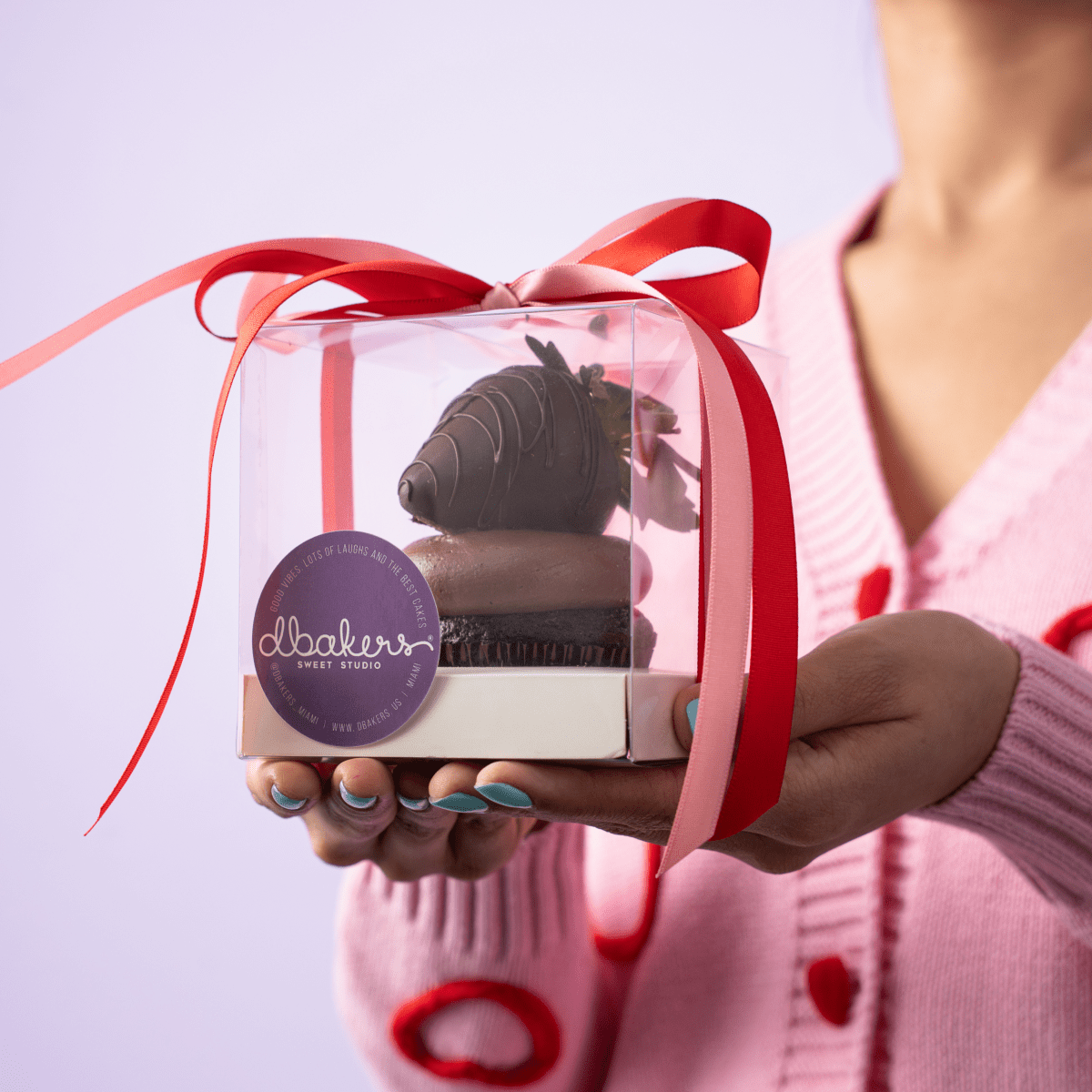 Chocolate - Kissed Strawberry Cupcake - dbakers Miami