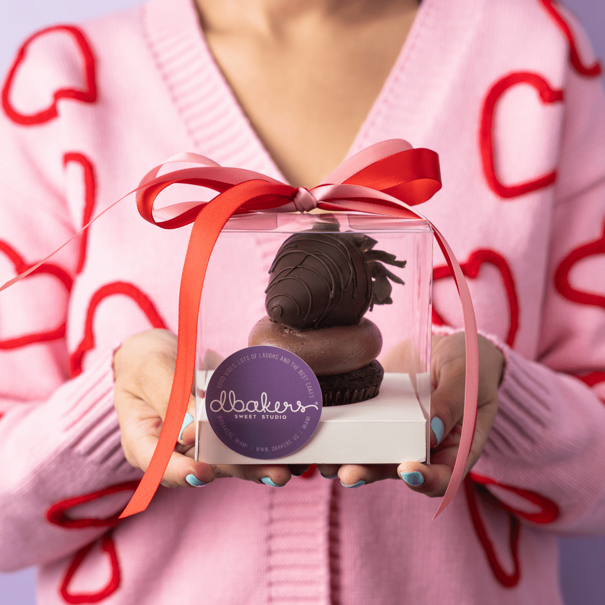 Chocolate - Kissed Strawberry Cupcake - dbakers Miami