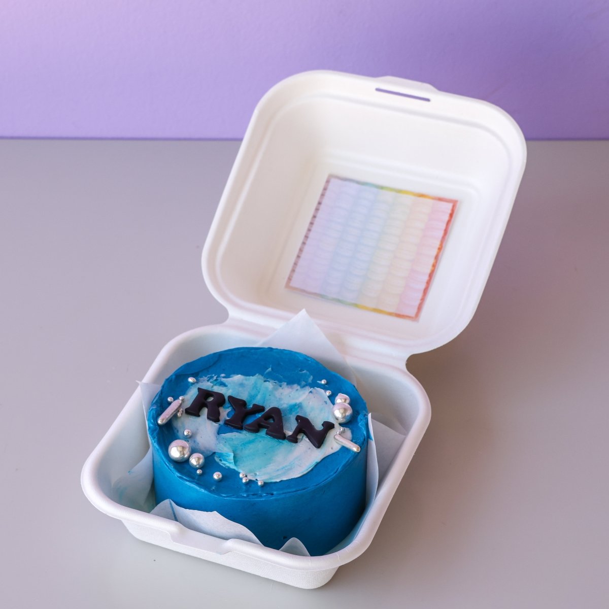 Cosmic Swirl Bento Cake  | dbakers Sweet Studio