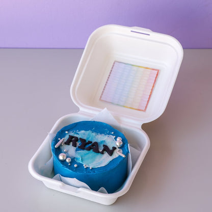 Cosmic Swirl Bento Cake  | dbakers Sweet Studio
