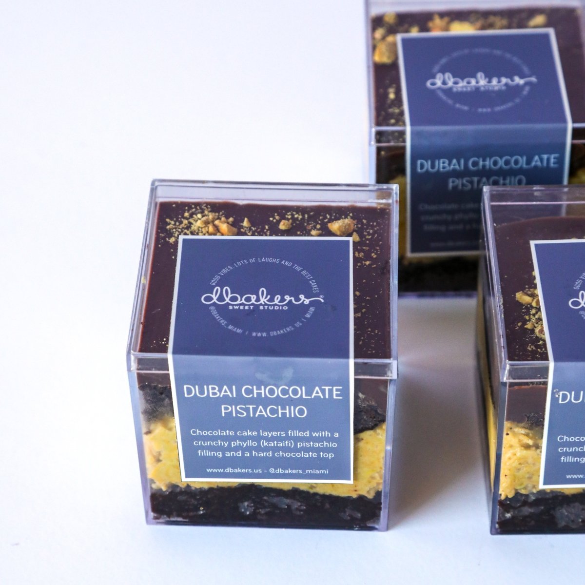 Dubai Pistachio Chocolate Cake Cup - dbakers Miami