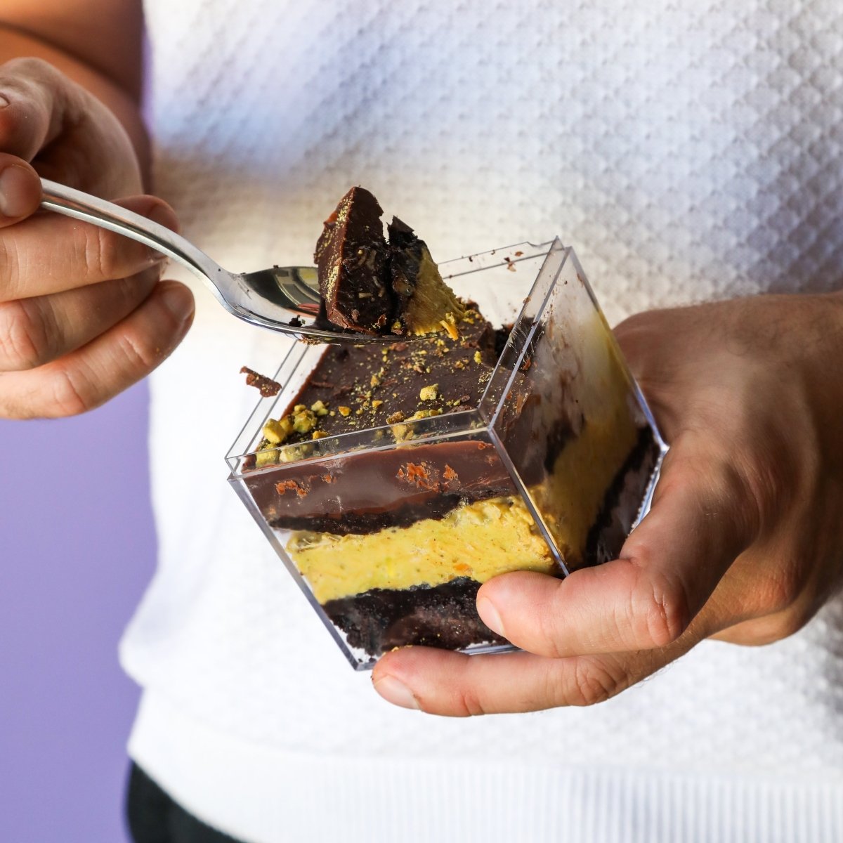 Dubai Pistachio Chocolate Cake Cup - dbakers Miami