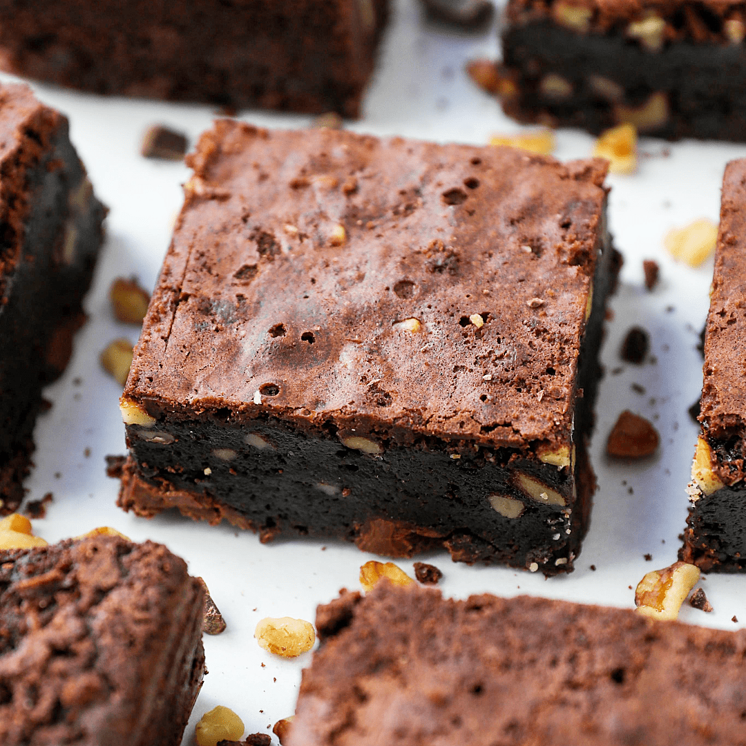 Gluten Free Chocolate Walnut Brownie  | dbakers Sweet Studio