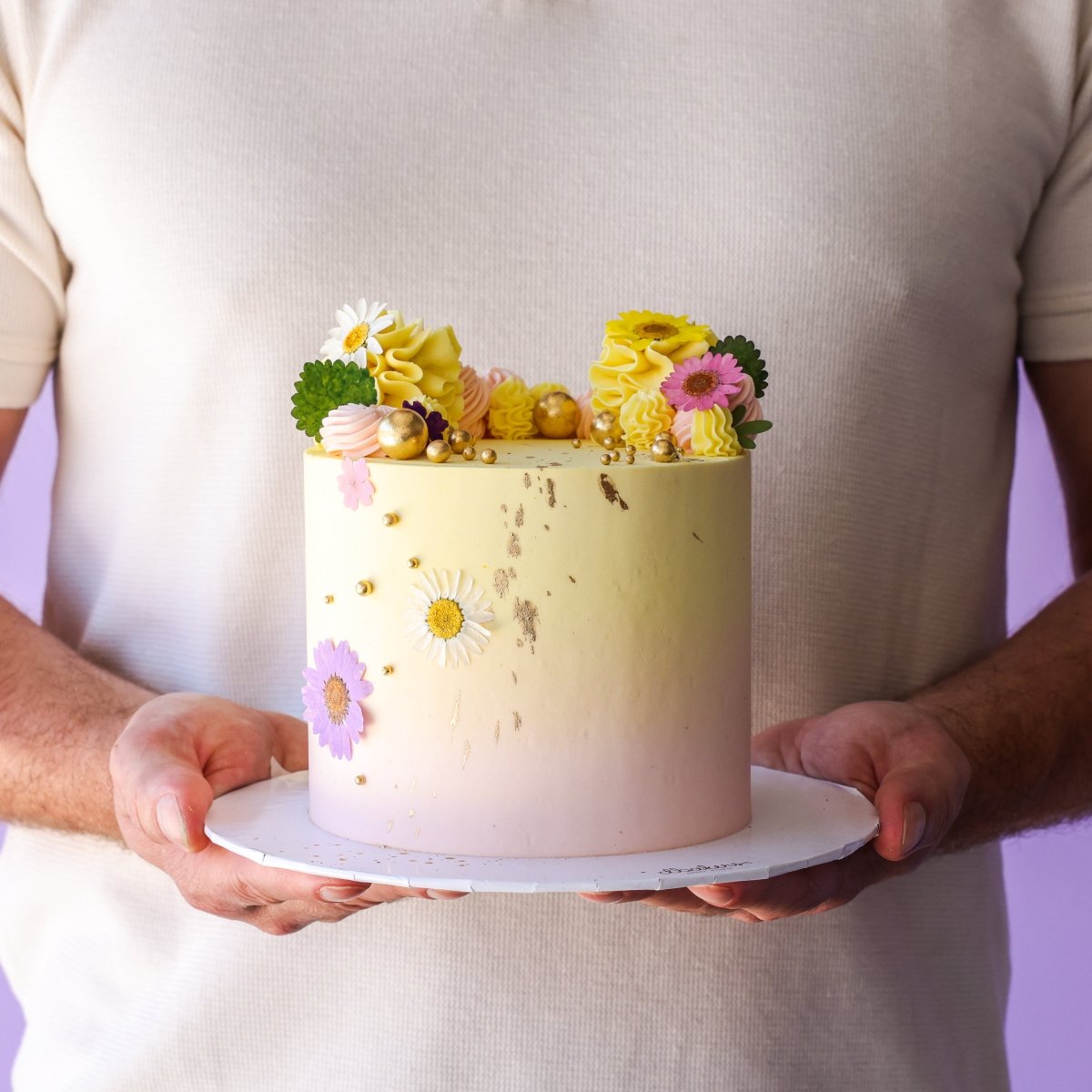 Golden Bloom Mother's Day Cake  | dbakers Sweet Studio