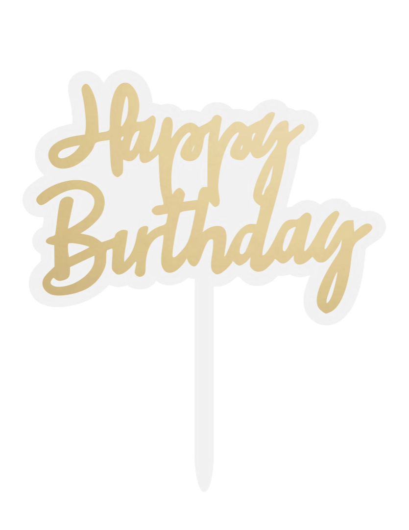 Happy Birthday Cake Topper  | dbakers Sweet Studio