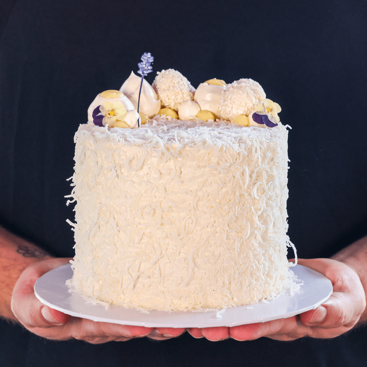 Lavender Lemon Coconut Cake - dbakers Miami