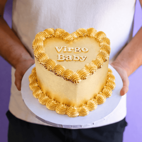 Cake　ハートゴールド metallic-sweetheartdbakers-