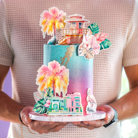 Miami Beach Escape Cake  | dbakers Sweet Studio