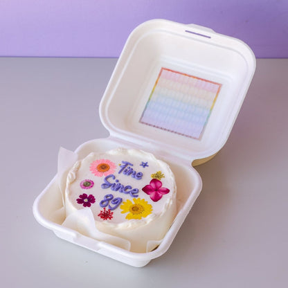 Pressed Flower Bento Cake  | dbakers Sweet Studio