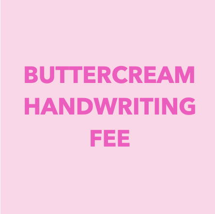 Pressed Flower Cake Buttercream Handwriting Fee  | dbakers Sweet Studio