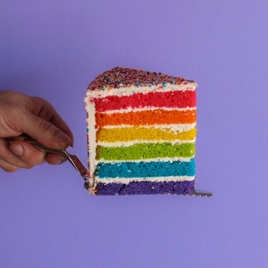 Rainbow Cake Slice  | dbakers Sweet Studio