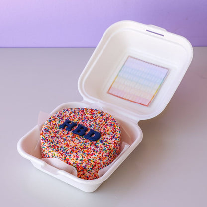 Rainbow Sprinkles Bento Cake  | dbakers Sweet Studio