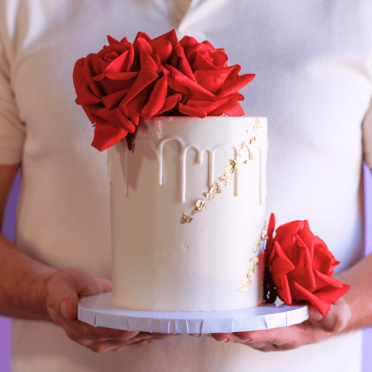 Red Bloom Cake  | dbakers Sweet Studio
