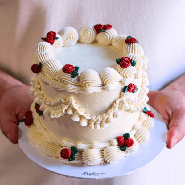 Rose Garden - Vintage Cake  | dbakers Sweet Studio