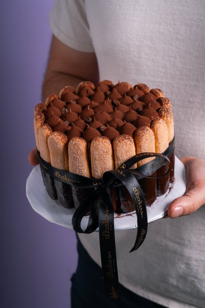 Tiramisu Charlotte Cake - dbakers Miami
