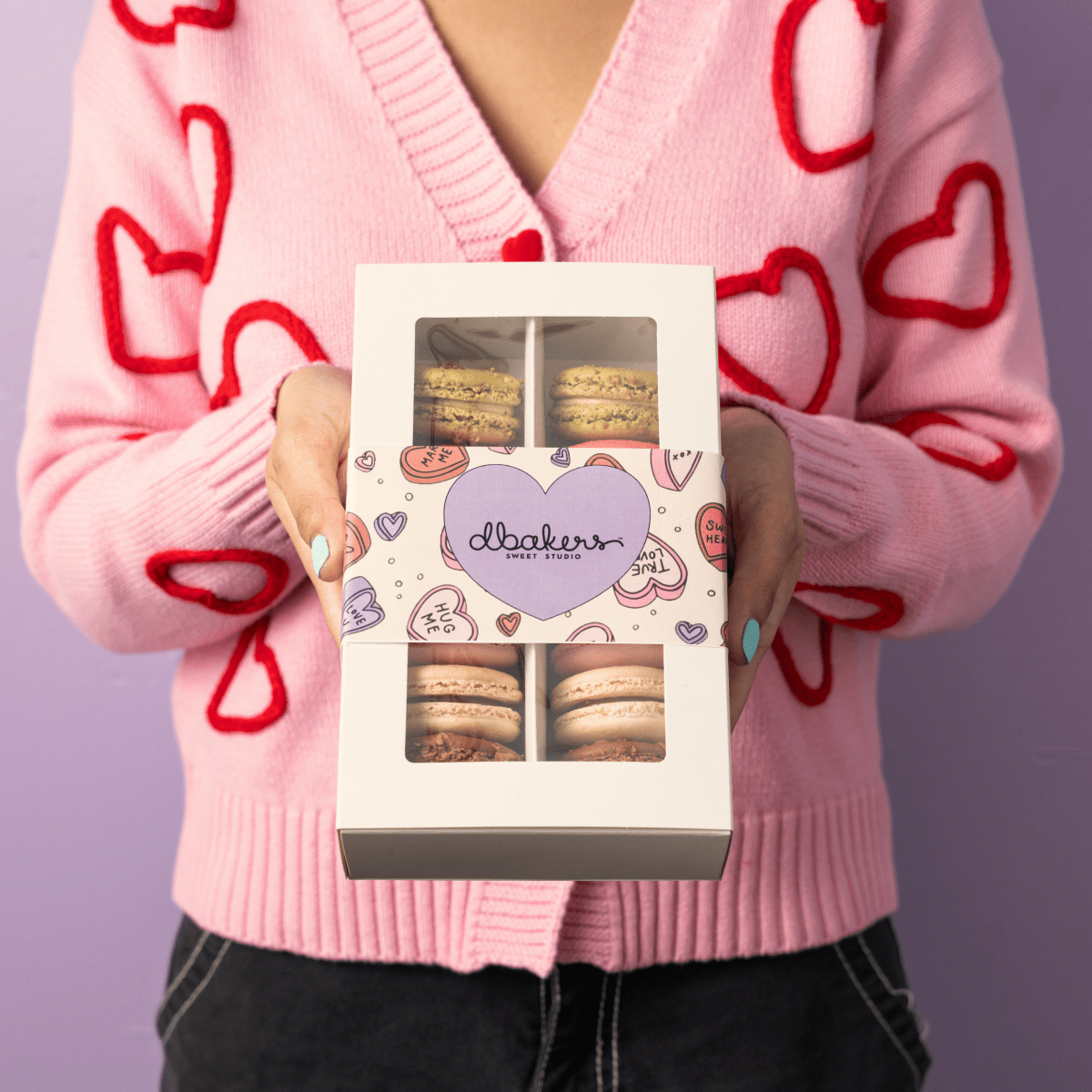 Valentine’s Macaron Gift Box - dbakers Miami