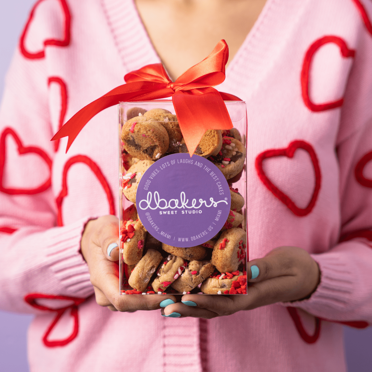 Valentine's Mini Chocolate Chip Cookie Box - dbakers Miami