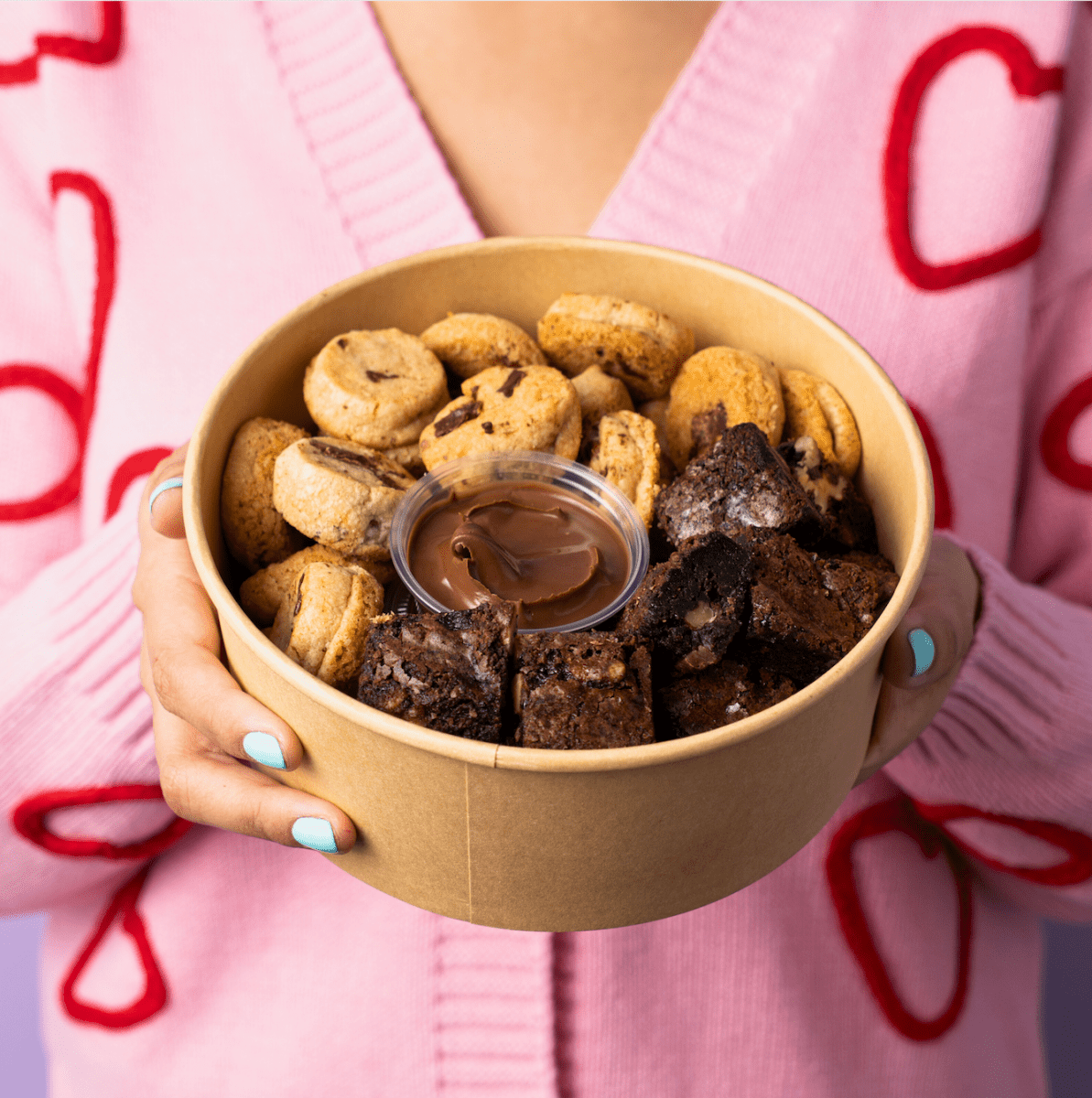 Valentine's Mini Cookie Dip Duo Box - dbakers Miami