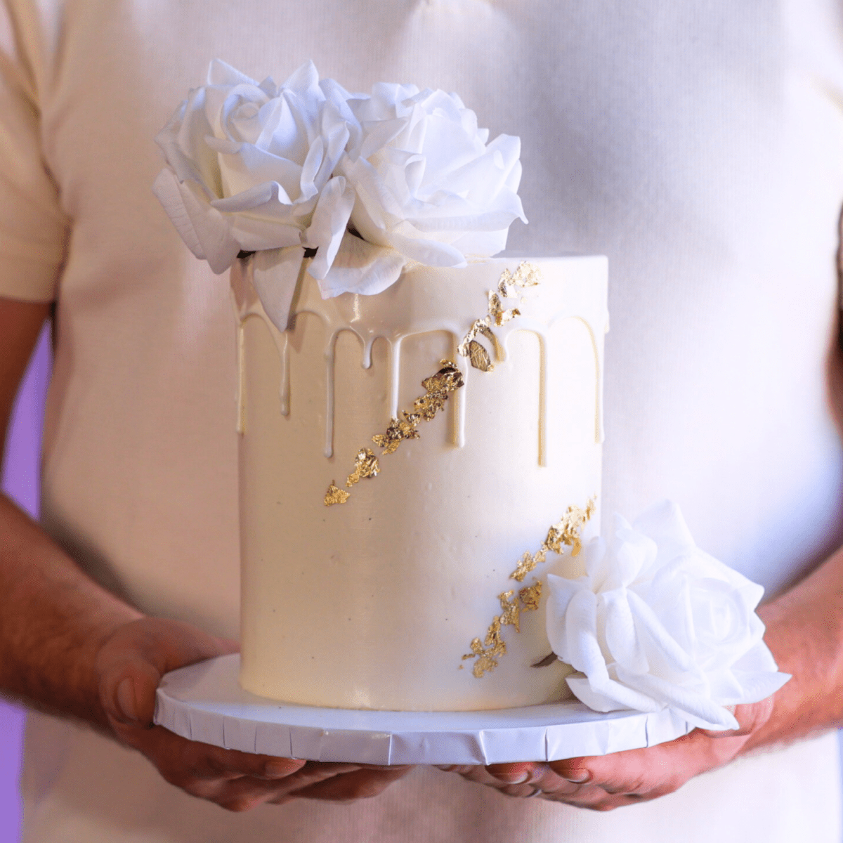White Bloom Cake  | dbakers Sweet Studio