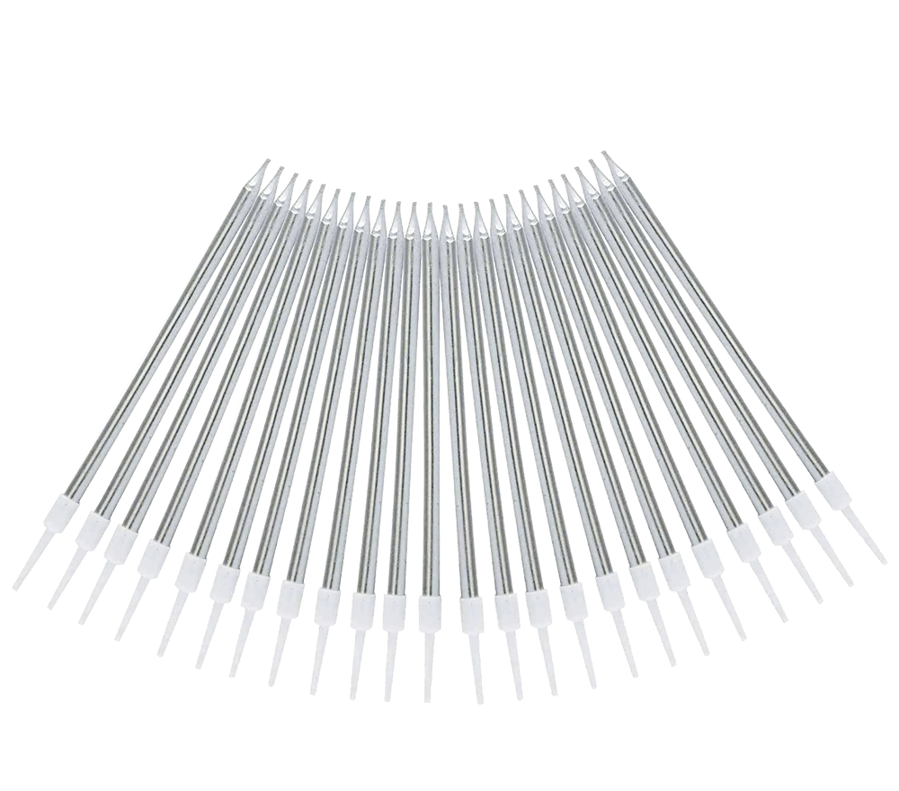 Box of 6 Metallic Candles  | dbakers Sweet Studio