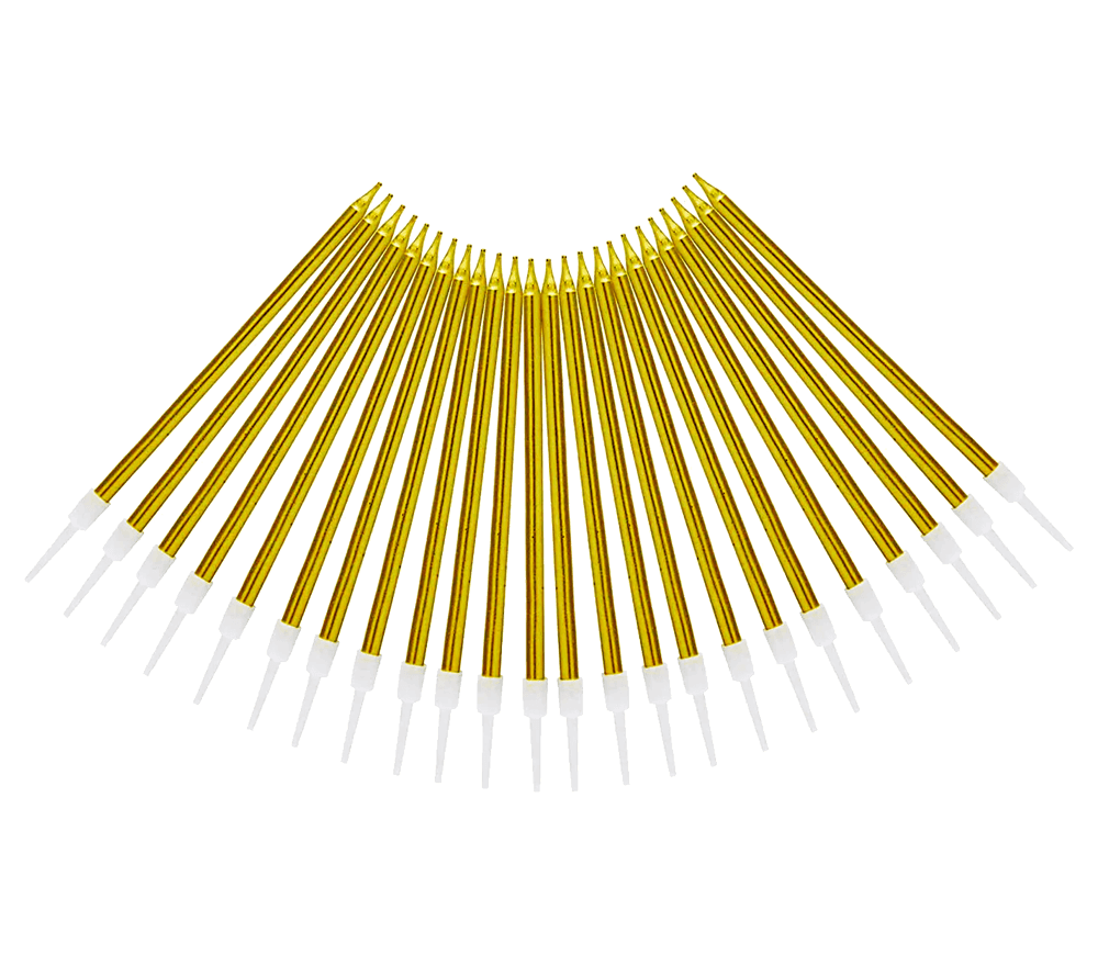 Box of 6 Metallic Candles  | dbakers Sweet Studio